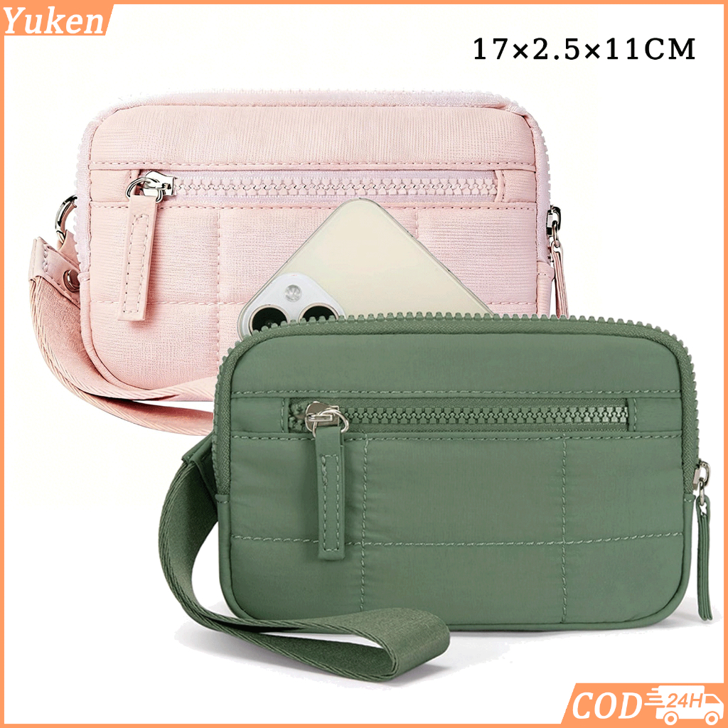 NewYearGift WristletWalletsผู้หญิง ไนลอนRFIDกระเป๋าสตางค์3ซิป เหมาะเดินทาง เก็บบัตรโทรศัพท์ Organizer