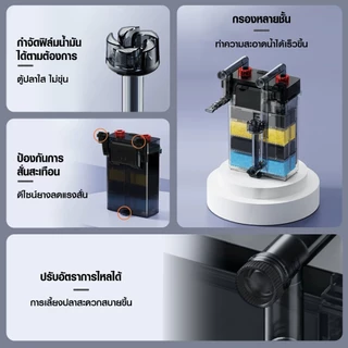 Bonetar HBL‑800/900 กรองแขวนตู้ปลา น้ำตก + สกิมเมอร์ ปรับแรงได้ เงียบ ประหยัดไฟ ติดตั้งง่าย