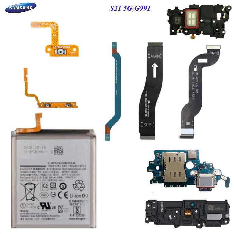 อะไหล่มือถือ Samsung S21 5G,G991,G991B,G991U/สายแพร/ลำโพงหูฟัง/กระดิ่งเสียงเรียกเข้า/แบต EB-BG991ABY