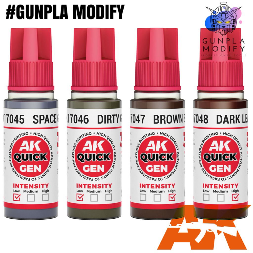 AK INTERACTIVE Quick Gen สี Contrast ขั้นตอนเดียว ขนาด 18 ml AK17045-AK17048