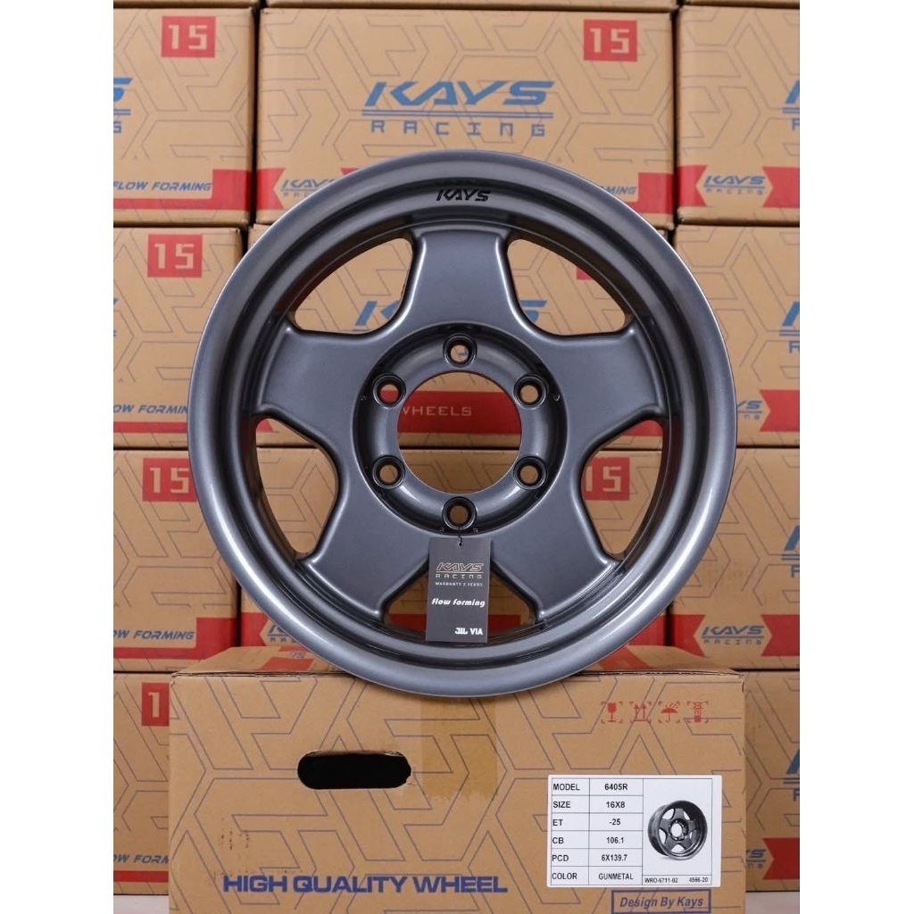 ล้อBradley ขอบ16 กว้าง8 ET-25 6รู139.7 (งานKAYS)ทักแชทด้วยค่ะ🏁