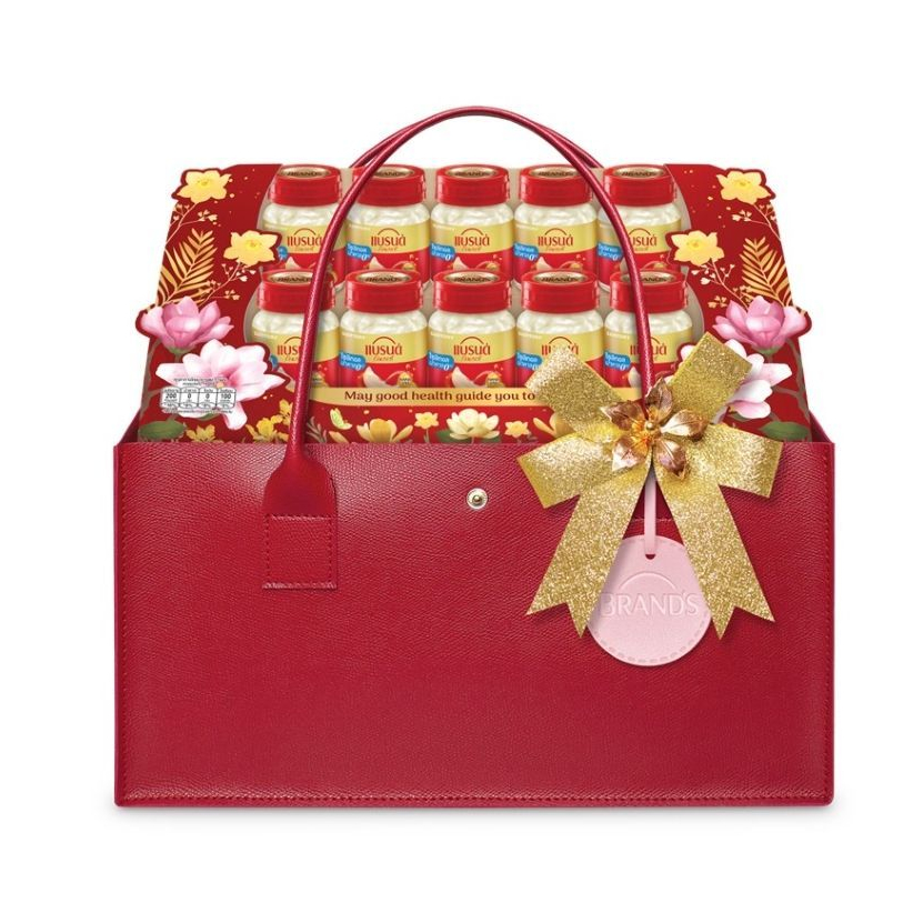 BRAND'S แบรนด์ กระเช้าแบรนด์ (รังนกแท้ สูตรไซลิทอล 42 มล. x 10ขวด)