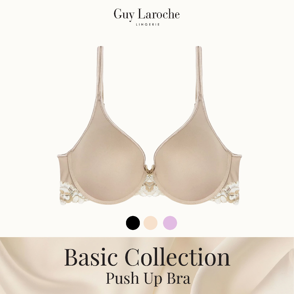 Guy Laroche Lingerie กีลาโรช เสื้อในดันทรง บราเต้าเรียบ Push Up T-Shirt Bra GB7M67