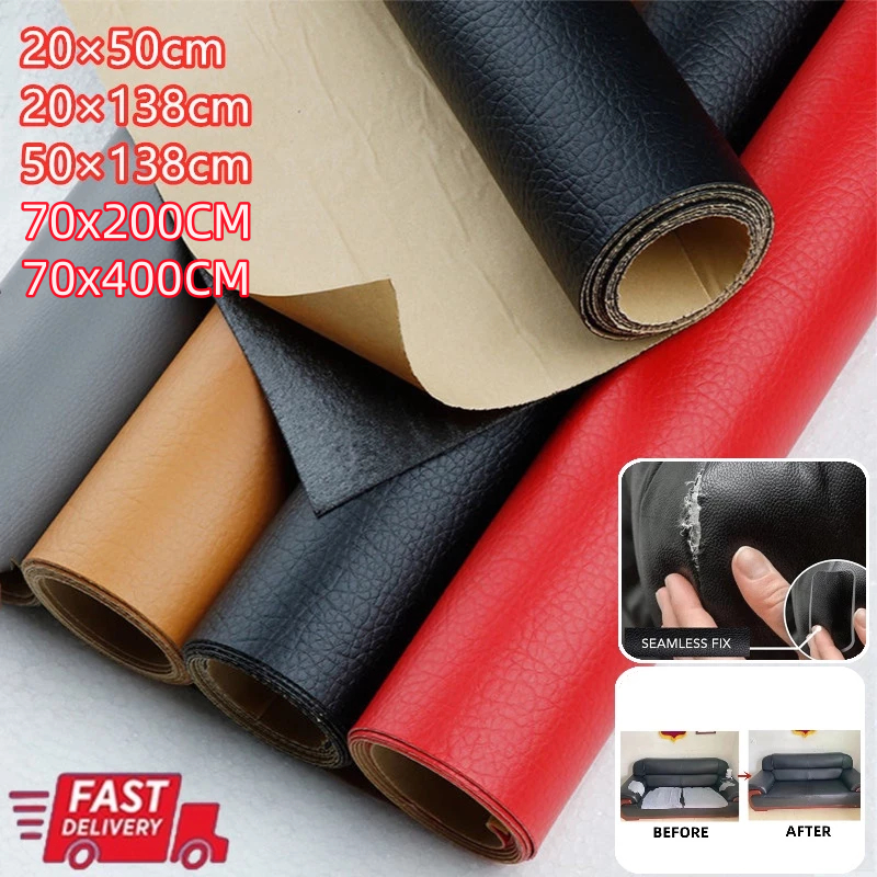 🚚พร้อมส่ง🚚หนังเทียมมีกาว หนังซ่อมเบาะ เทปหนังกาวในตัว 20x138cm/50x138cm กันน้ำ สวมใส่ทน แพทช์กาวซ่อมหนัง หนัง PU ซ่อมโซ