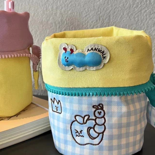กระเป๋าใส่ดินสอ จัดระเบียบเครื่องสำอางค์ ทรงกระบอกพับได้ Creative Pencil Holder