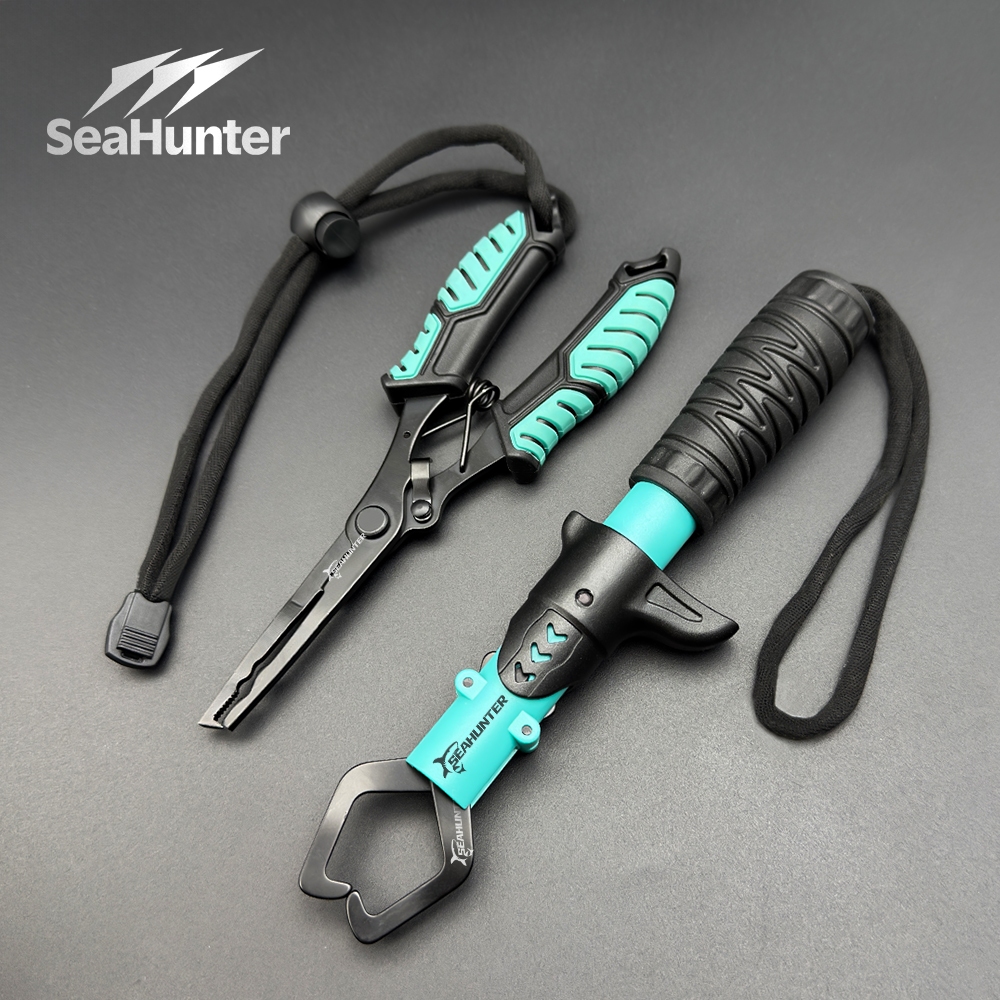 SeaHunter  กริปเปอร์+คีมปลดปลา 2ชิ้น  ชุดอุปกรณ์ตกปลาชิงหลิว กรรไกรสแตนเลส แข็งแกร่งทนนาน
