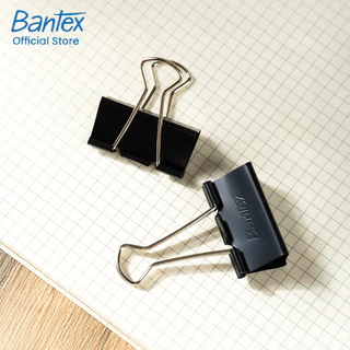 Bantex คลิปหนีบเอกสาร ขนาด 15/ 19/ 25/ 32/ 41มม 12ชิ้น/กล่อง คลิปหนีบ คลิปหนีบ2ขา Binder Clips