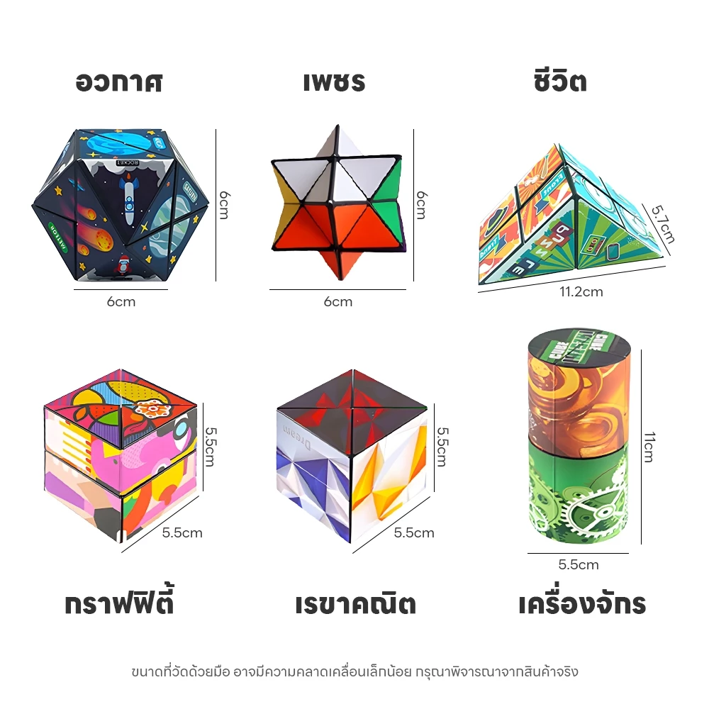 PAYOE รูบิค ของเล่นรูบิค 3D พับได้ เปลี่ยนรูปร่างได้ ของเล่นเด็ก ฝึกคิดเชิง รูบิคแปลกๆ thumbnail 6