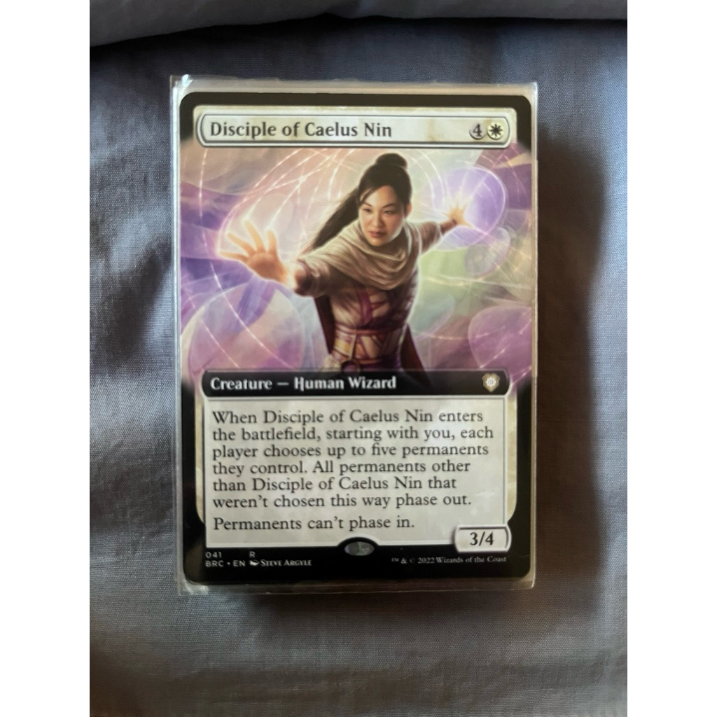 การ์ด MTG Disciple of Caelus Nin White Magic the gathering EDH รุ่น BRC สภาพ Ex-Nm