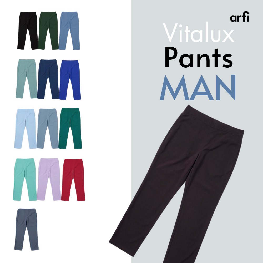 Arfi Scrub Vitalux Male Pants กางเกงสครับรุ่นขาตรงผู้ชาย ผ้าสะท้อนน้ำ ป้องกันแบคทีเรีย ยับยาก ผ้ายืด