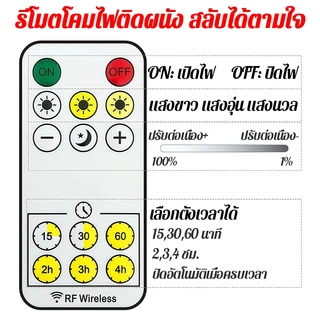 🔥ไฟติดผนังไร้สาย โคมไฟสปอตไลท์ ชาร์จได้ 2000mAh สัมผัส+รีโมต หมุน 360° โคมไฟติดผนัง ไฟติดผนัง ไฟกลางคืน พร้อมส่ง