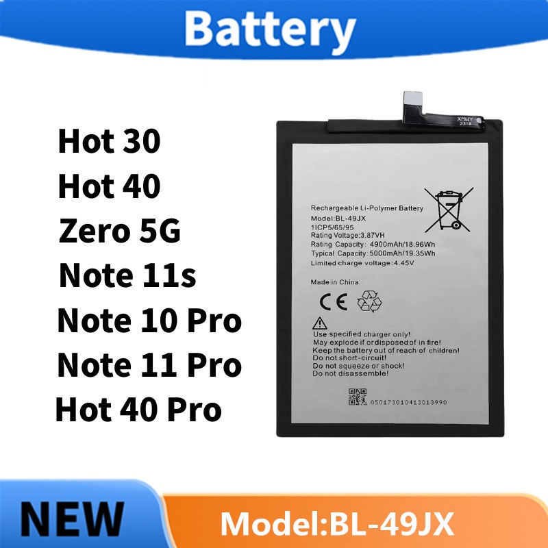 แบตเตอรี่ Battery For INFINIX Hot 30 / Hot 40 / 40 Pro แบต Note 11s / Note 10 Pro / Note 11 Pro / Zero 5G( BL-49JX )
