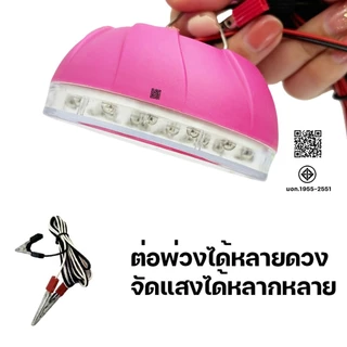หลอดไฟฉุกเฉิน​12V​ หลอดไฟขั้วหนีบ หลอดไฟคีบแบตเตอรี่ 1.5 เมตร แสงขาว