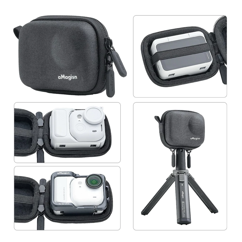 Amagisn กระเป๋า สำหรับ Insta360 Go Ultra ใส่เคสอลูมิเนียม ใส่เคสซิลิโคน ใส่ตัวกล้อง Amagisn Convenient Storage Bag thumbnail 8