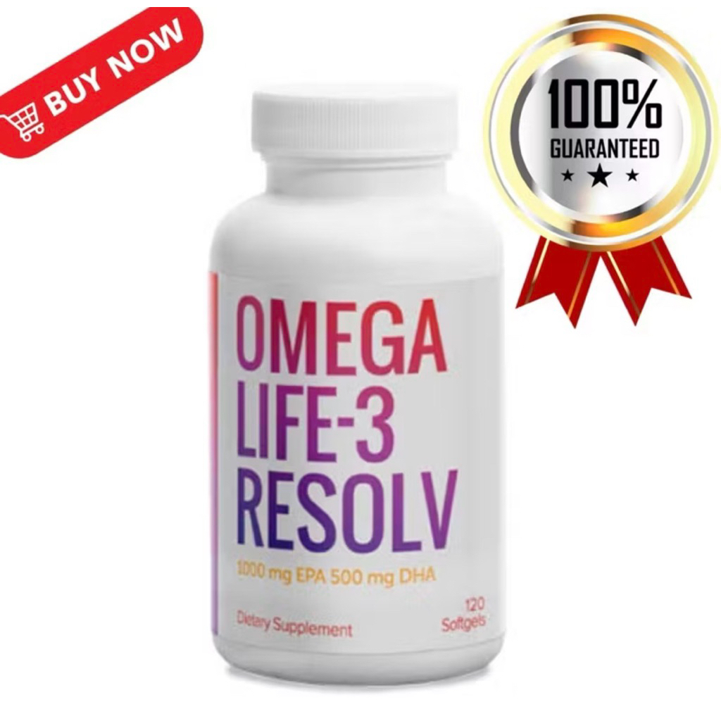 Omega Life 3 Resolv โอเมก้าไลท์ 3 ผลิตภัณฑ์เสริม อาหารจากน้ำมันปลา สินค้านอกแท้ 100%(1 กระปุก 120 ซอฟเจล)