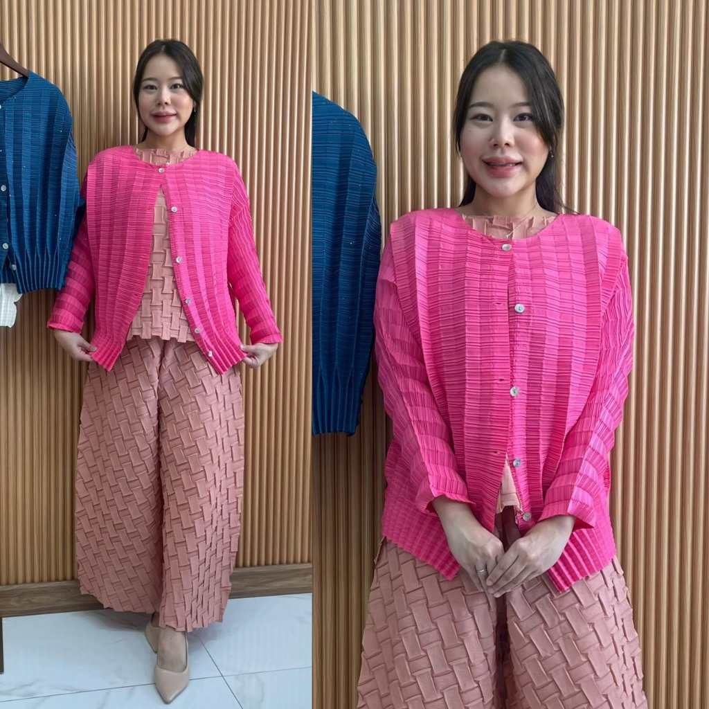 PleatByNisa A819 เสื้ออัดพลีทผ้าพรีเมียม เนื้อผ้าคุณภาพ Polyester100%