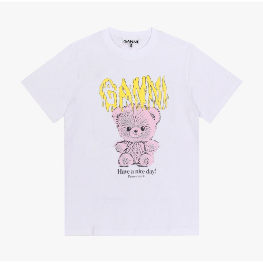 GANNI T4289 151 Teddy t-shirt (white/pink)
