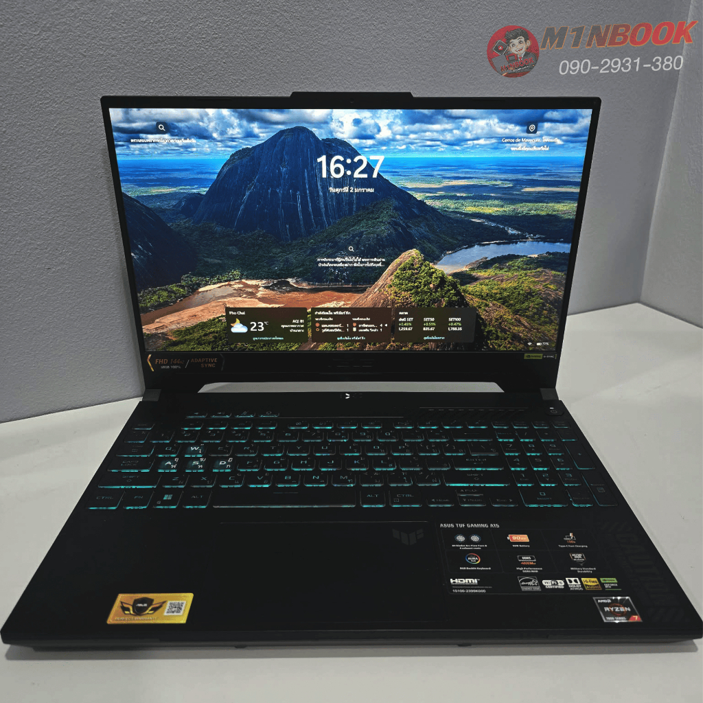 โน๊ตบุ๊คมือสอง asus FA507NUR-LP037W Ryzen 7 7435HS/16gb ddr5/512gb/RTX4050 ประกันศูนย์ 02/06/2027