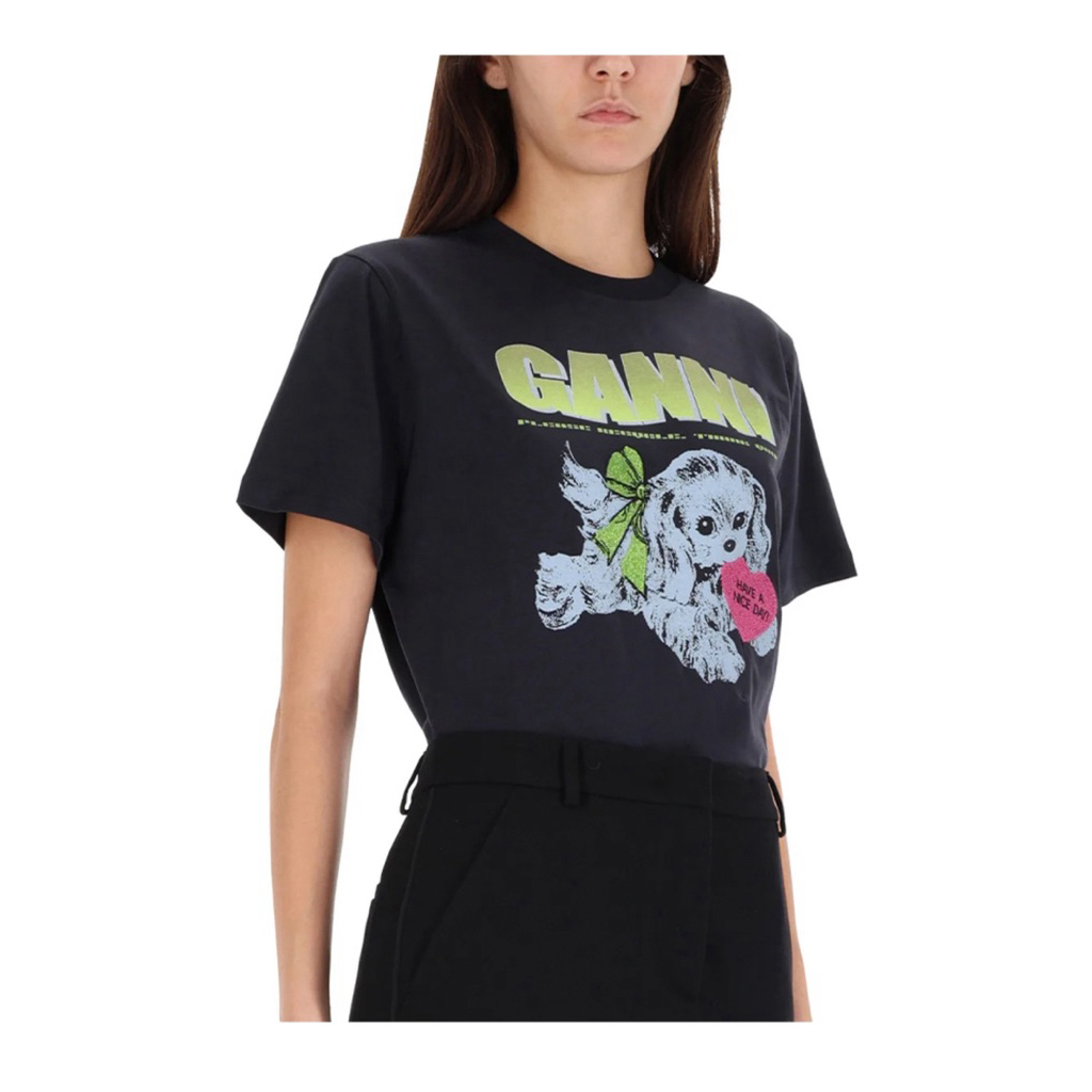 GANNI PUPPY T-Shirt  T4333 252