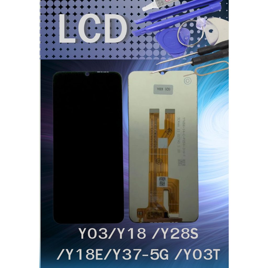LCD Vivo Y03/Y18/Y28S/Y18E/Y37-5G/Y03T ชุดไขควง+ฟิม+กาวติดจอ อะไหล่มือถือ คุณภาพดี PU