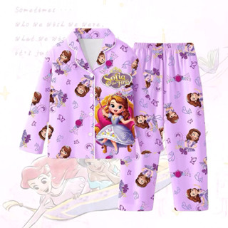 ชุดนอนเด็ก แขนยาว ขายาว ป้าย Although ผ้าดี ใส่สบาย ลายเจ้าห…