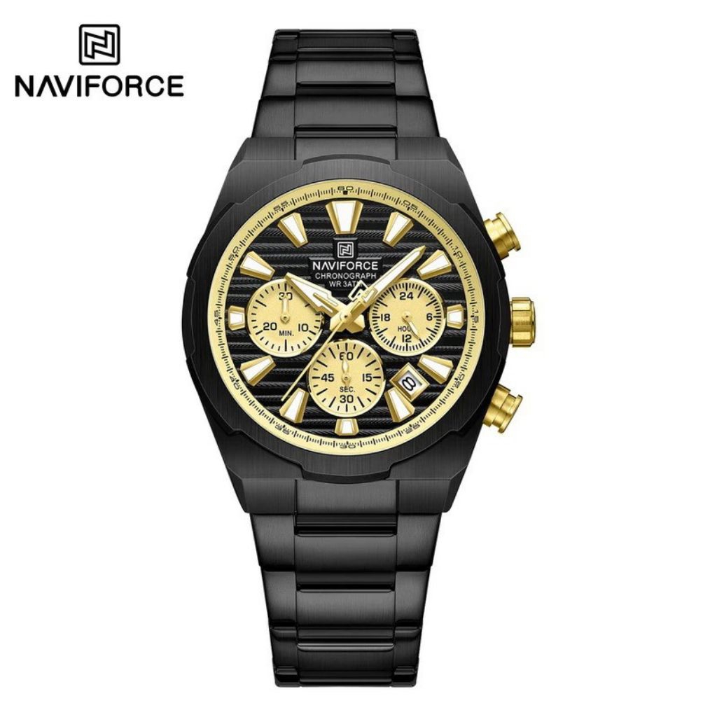 NAVIFORCE นาฬิกาข้อมือผู้ชาย รับประกัน 1 ปี ของแท้ 💯% สายสแตนเลส รุ่น 8081