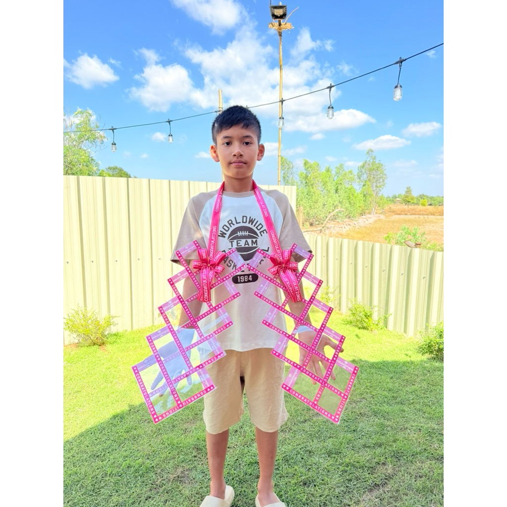 พวงมาลัยใส่เงิน หัวใจยาว 20 ซอง พร้อมส่ง