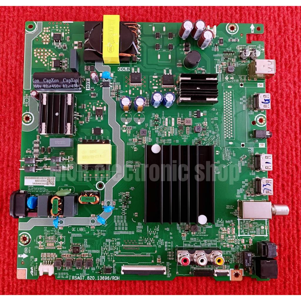 เมนบอร์ดทีวี TOSHIBA สำหรับรุ่น 50C350NP , 55C350NP พาสบอร์ด RSAG7.820.13696/ROH อะไหล่ของแท้ใหม่