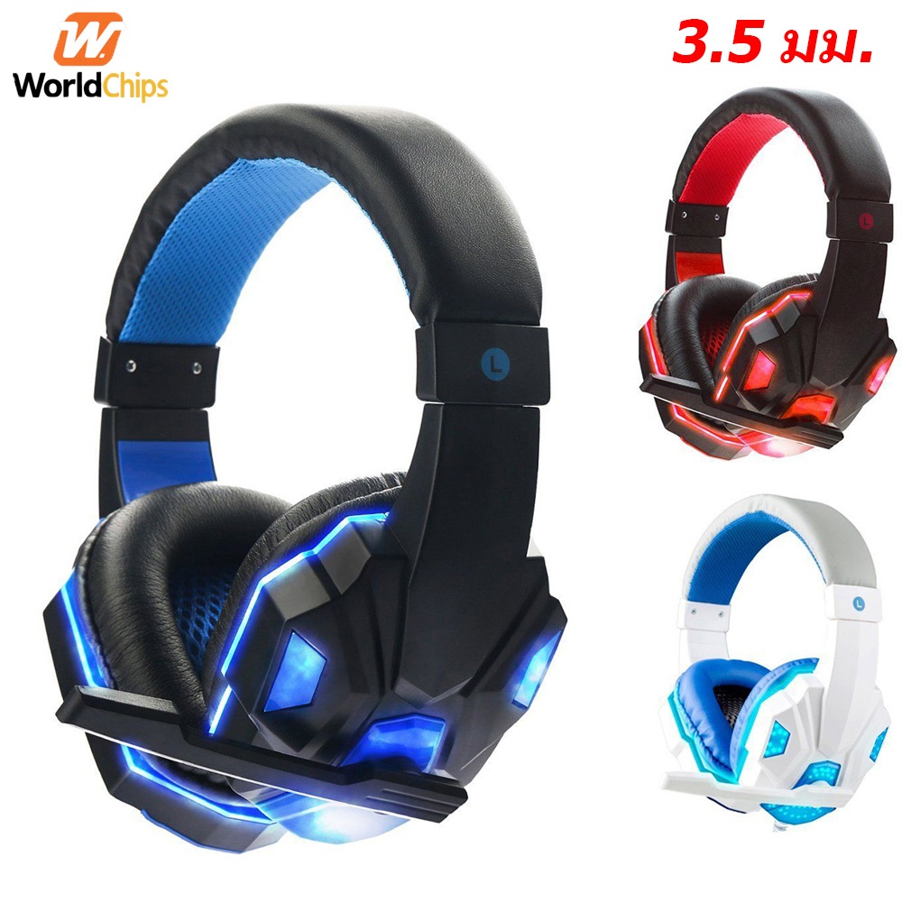 หูฟังเกม พร้อมไมโครโฟน 3.5 มม. สำหรับ PC แลปท็อป เกมเมอร์ Soyto 830 LED Stereo Casque with mic