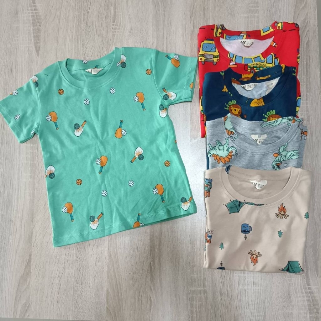 📌เสื้อยืดเด็ก ลายน่ารัก งานติดป้ายแบรนด์ (THM) size 2-10T ผ้าคอตตอน นิ่ม