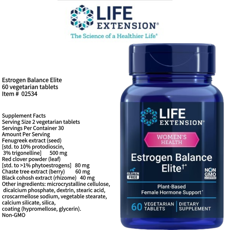 LE Estrogen For Women 30 vegetarian tablets Women’s health, healthy aging support
