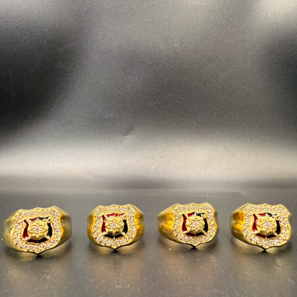 แหวนนายร้อยตำรวจ ไม่ลอก ไม่ดำ ทำมาจากทองเหลืองเหรียญ50สตางต์ อย่างดี 👮‍♂️ - รูปที่ 4