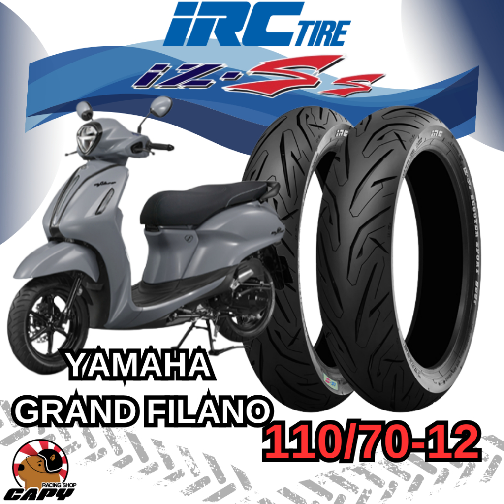 IRC ยางมอเตอร์ไซค์ รุ่น IZ-SS ปี 26 สำหรับ YAMAHA GRAND FILANO HYBRID ขนาด 110/70-12 , 120/70-12