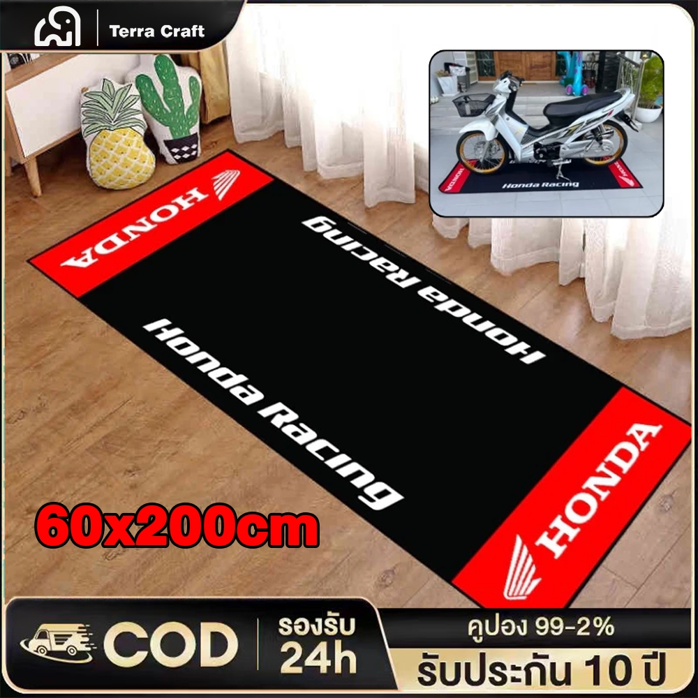 สําหรับรถจักรยานยนต์ พรมปูพื้น กันลื่น ขนาด 60x200cm แผ่นรองแสดงรถมอเตอร์ไซค์ พรมกันลื่น แผ่นรองรถแข่ง สไตล์สปอร์ต สำหรั