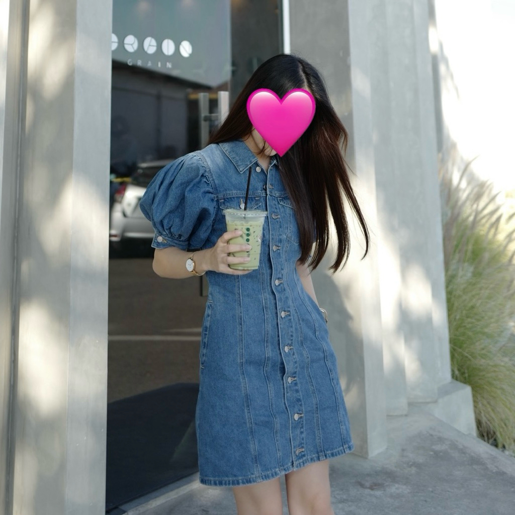 (ส่งต่อ) Pomelo - Denim Dress