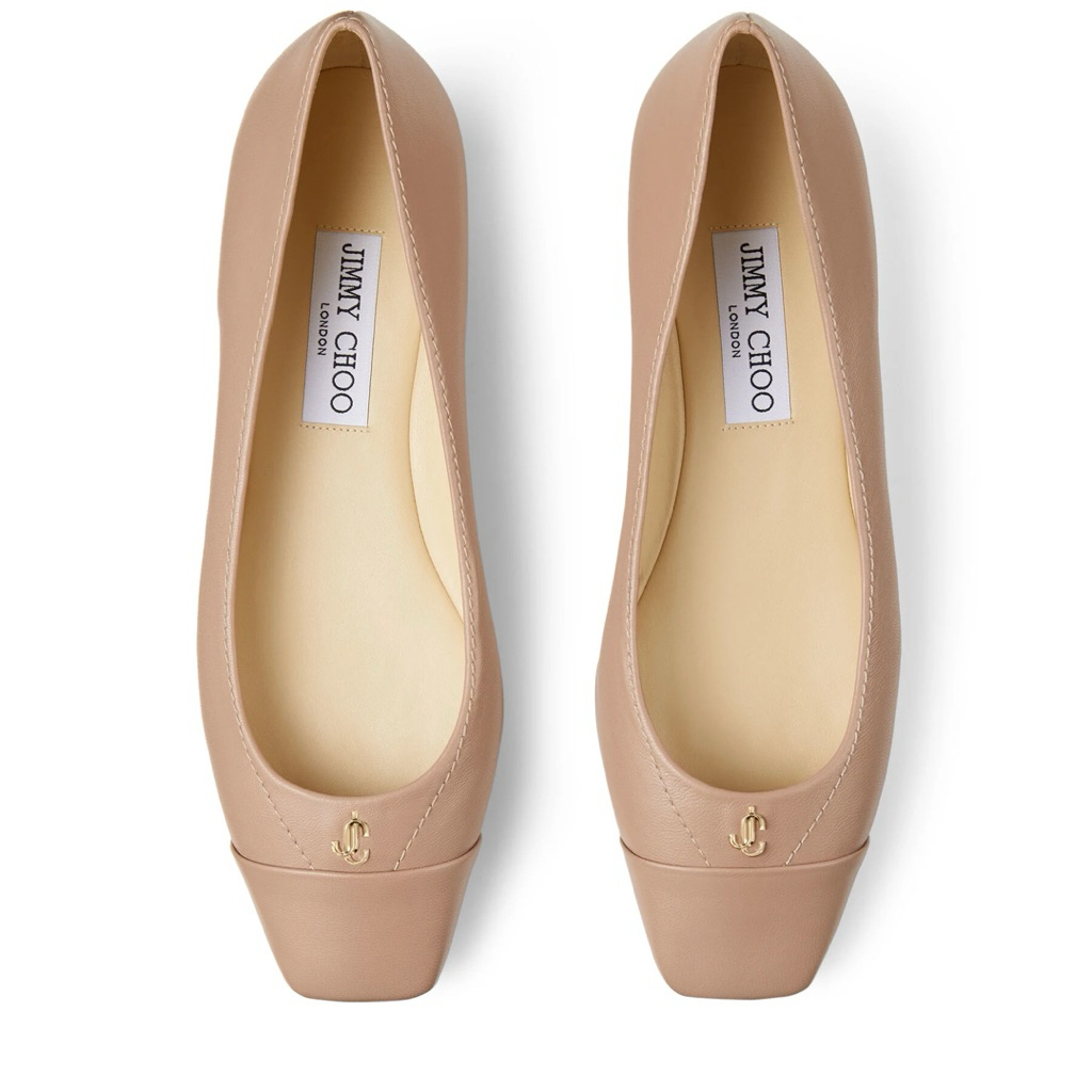 รองเท้า Ballet Flats ยี่ห้อ Jimmy Choo สีเบจ