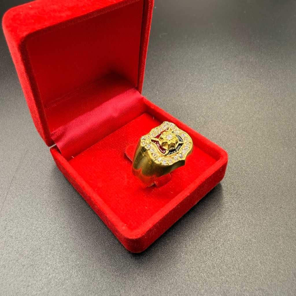 แหวนนายร้อยตำรวจ ไม่ลอก ไม่ดำ ทำมาจากทองเหลืองเหรียญ50สตางต์ อย่างดี 👮‍♂️ - รูปที่ 6