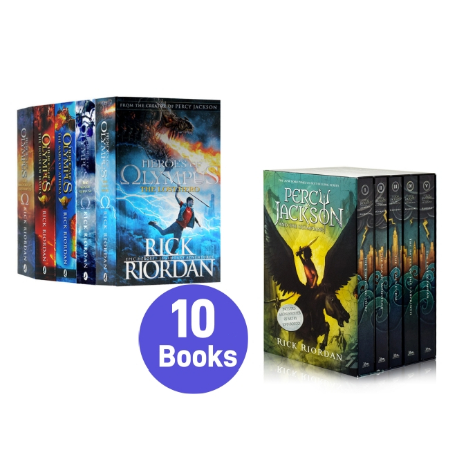 Percy Jackson series of science fiction novels in English