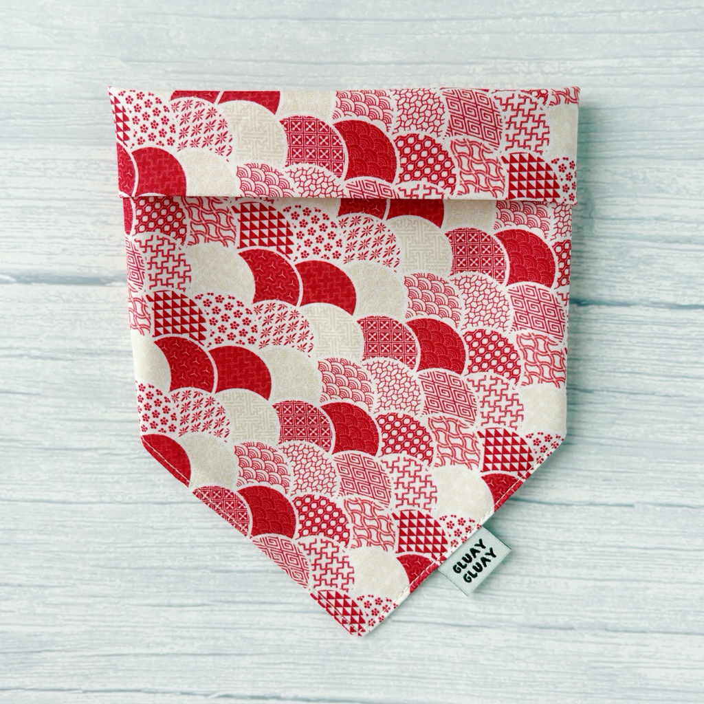 GLUAY GLUAY - ผ้าพันคอหมาแมว ผ้าพันคอสัตว์เลี้ยง - Japanese wave