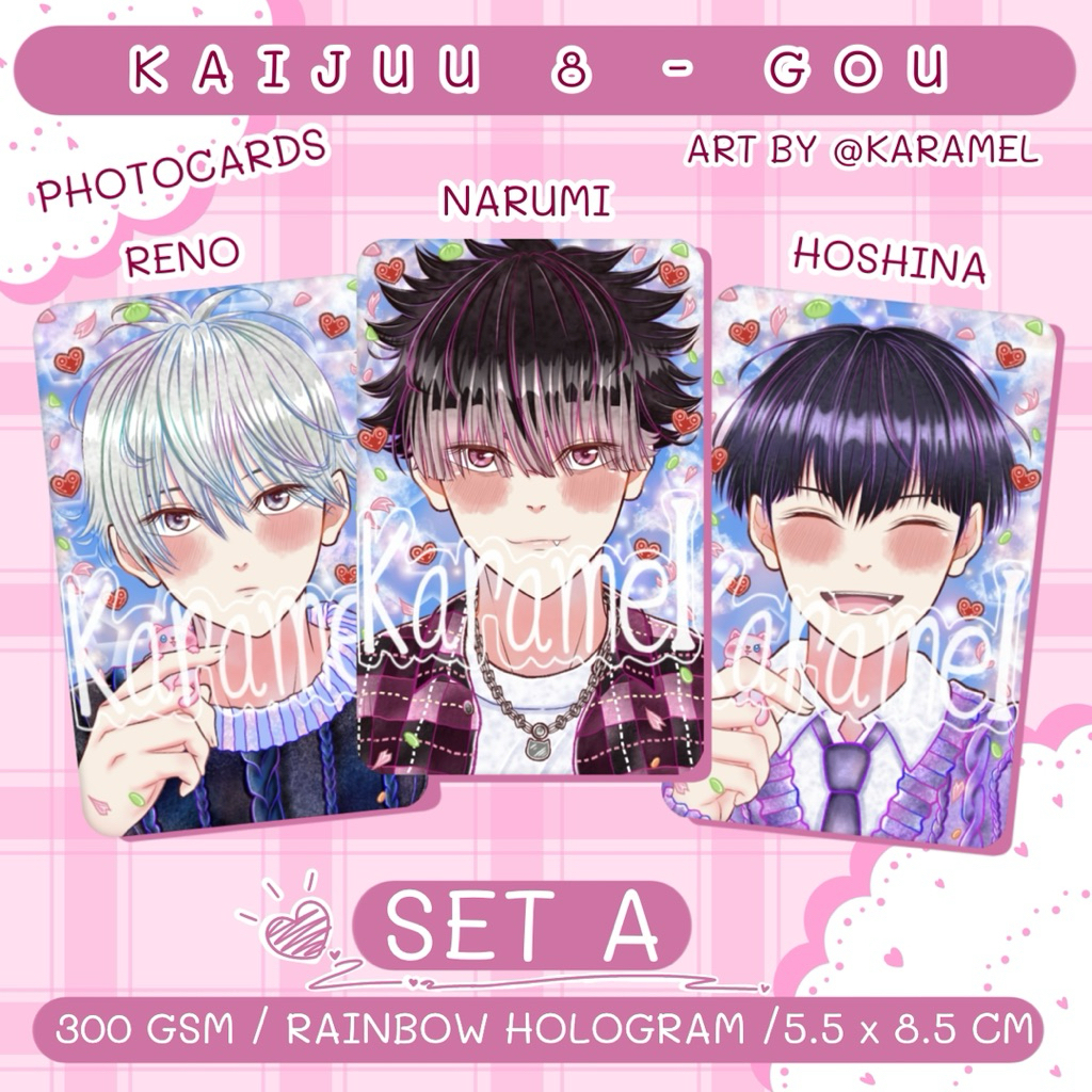 โฟโต้การ์ด ไคจูหมายเลข8 Photocards Kaijuu 8-gou เคลือบโฮโลแกรมรุ้ง กระดาษ 300แกรม พร้อมส่ง