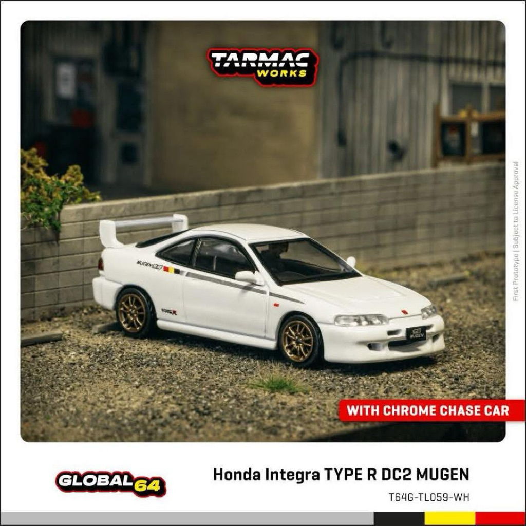 🔹Honda Integra TYPE R DC2 MUGEN Championship White Scale 1:64 ยี่ห้อ Tarmac Works