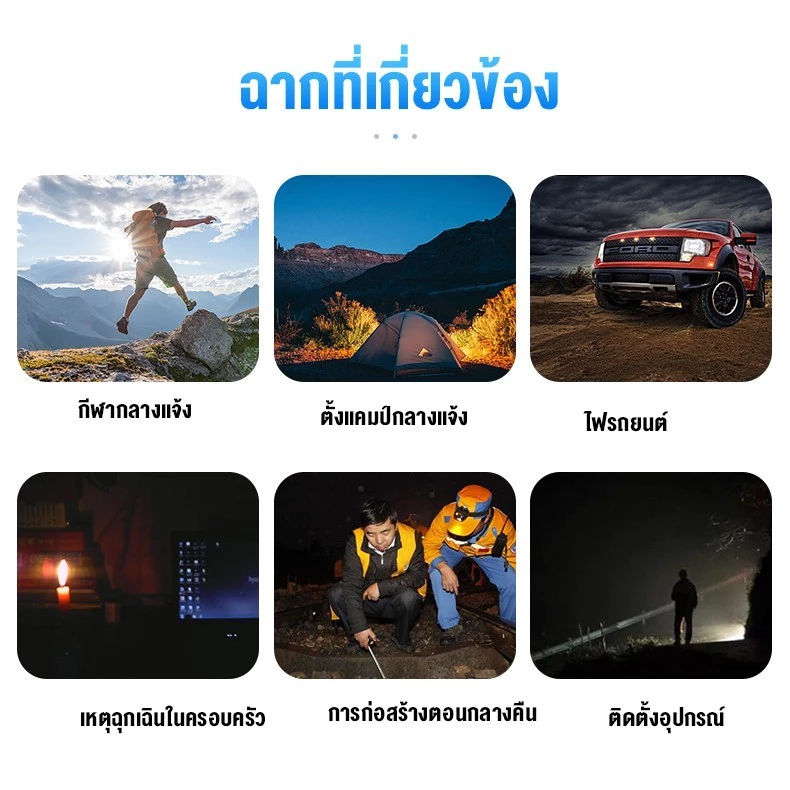 ไฟโซล่าเซลล์ 100,000W โซล่าเซลล์ สปอตไลท์พกพา โซล่าเซลล์USB สว่างมาก ไฟพกพาอเนกประสง ไฟฉุกเฉินในบ้านกันน้ำ ไฟแคมป์ปิ้ง thumbnail 6