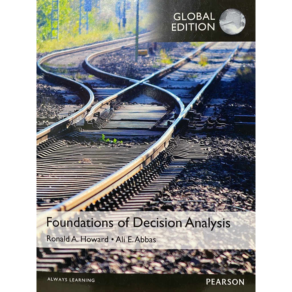 9781292079691 FOUNDATIONS OF DECISION ANALYSIS (GLOBAL EDITION)