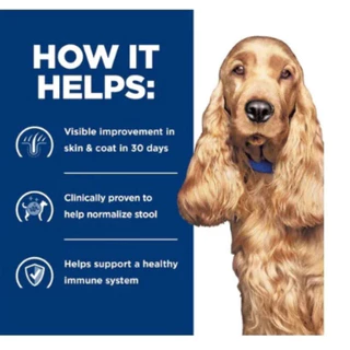 exp.12/2027 Hill's Prescription Diet Skin/Food Sensitivities z/d Canine 370 g ประกอบการรักษาโรคผิวแพ้ง่าย/แพ้อาหาร