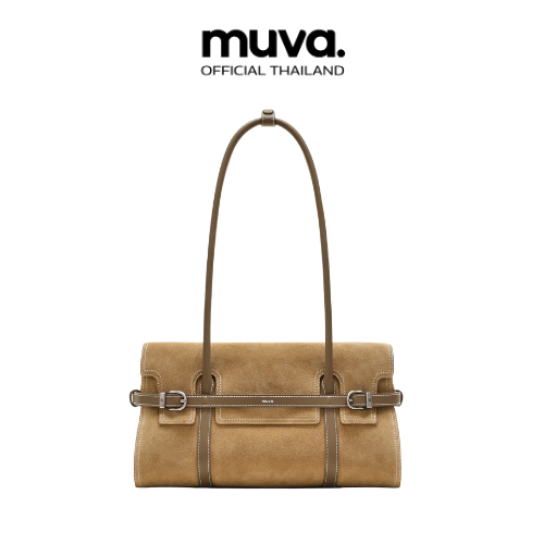 MUVA กระเป๋าหนัง กระเป๋าสะพายข้าง หนังกลับ รุ่น VERONA SUEDE BAG - MU-692