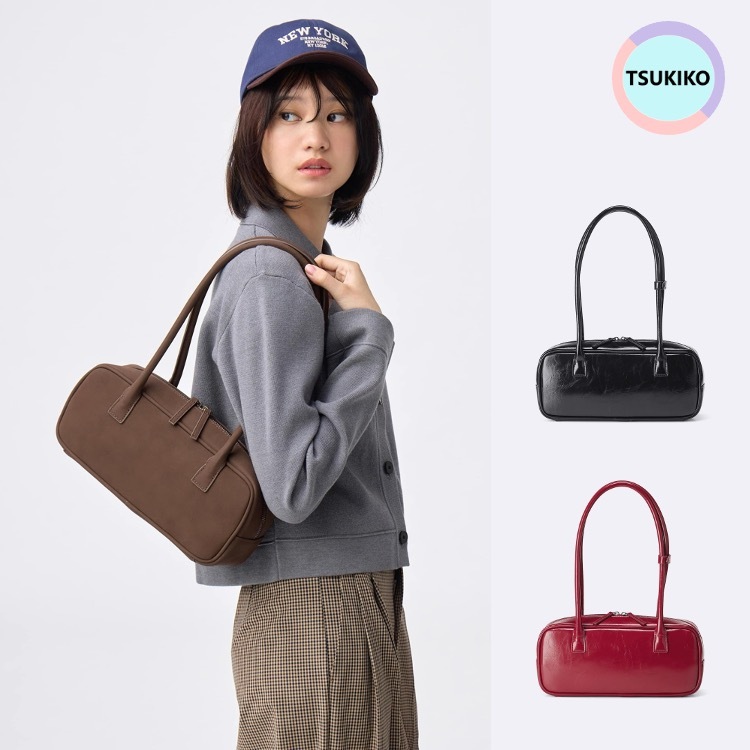 GU (พร้อมส่ง) กระเป๋าทรงบอสตัน หนังเทียม/ GU Wide Boston Bag