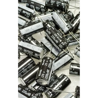 Elna RJ4 2200uf 25v capacitor ตัวเก็บประจุ คาปาซิเตอร์