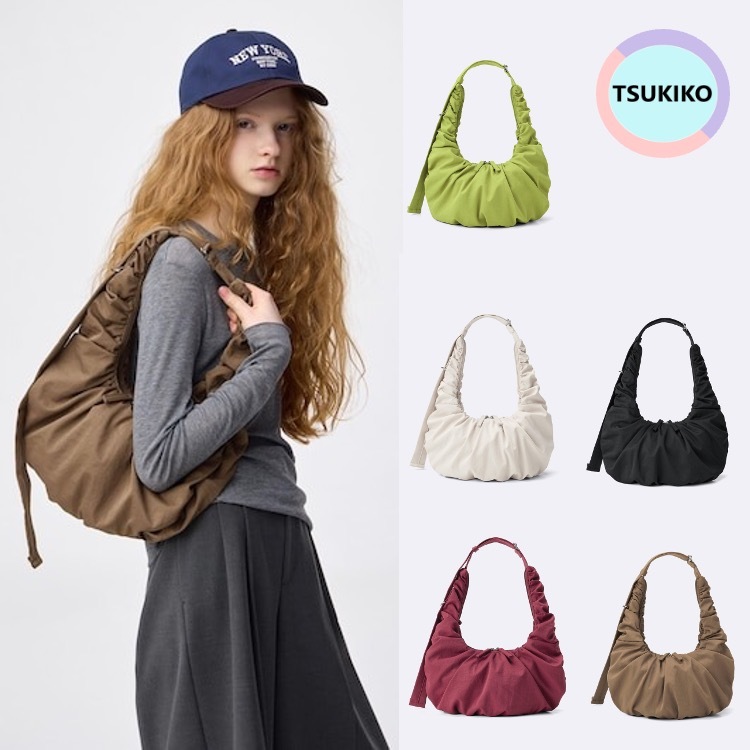 GU (พร้อมส่ง) กระเป๋าทรงเกี๊ยว สะพายไหล่ได้ สะพายข้างได้ / GU Dumpling Bag