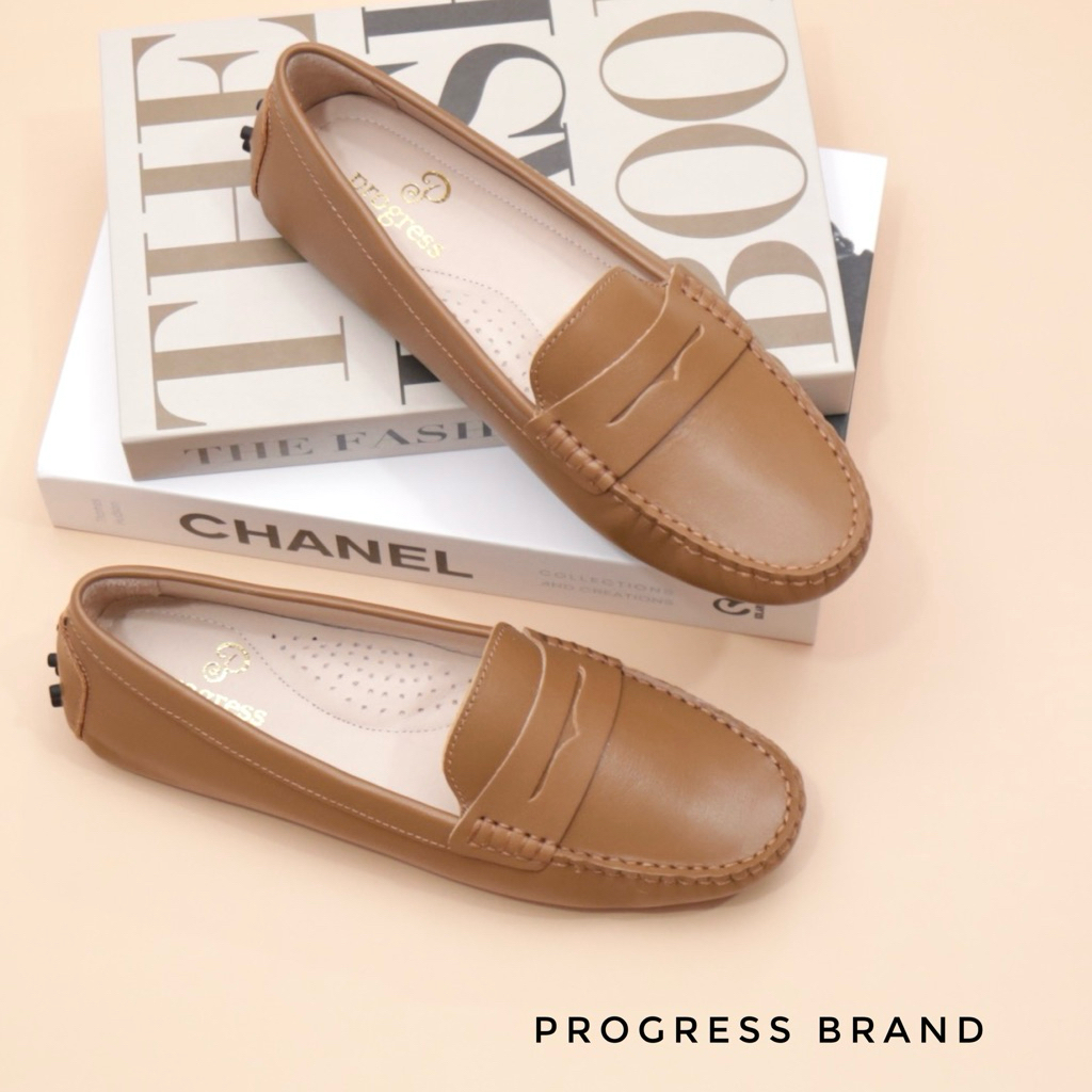 Progress รองเท้าหนังแท้ Perfect Match In Camel
