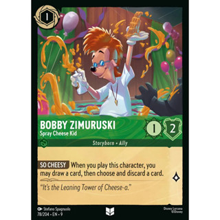78/204 EN9 Bobby Zimuruski - Spray Cheese Kid Emerald U Char…